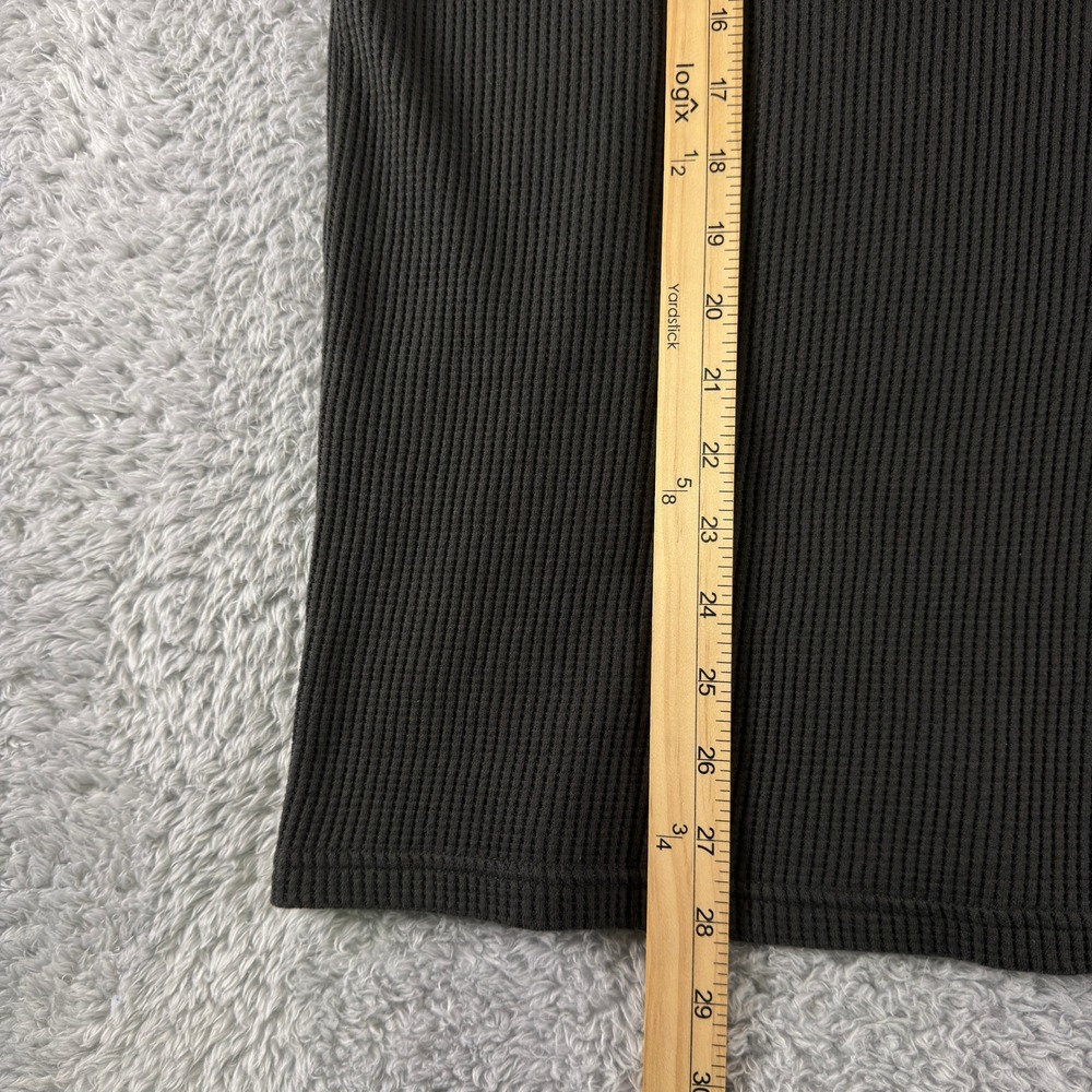 Dandy Del Mar Mens XL Charcoal Grey Waffle Knit Ringer Tee Chest Pocket Shirt - Picture 7 of 9